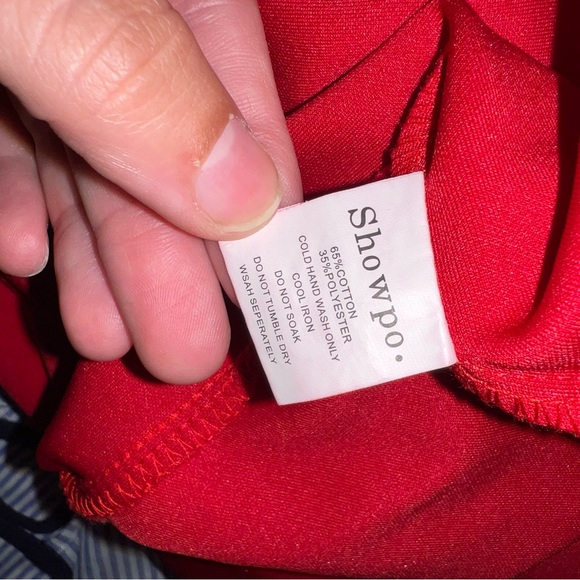 Showpo Turning It Up Dress Red Mini Ruffle Hem - Picture 8 of 8